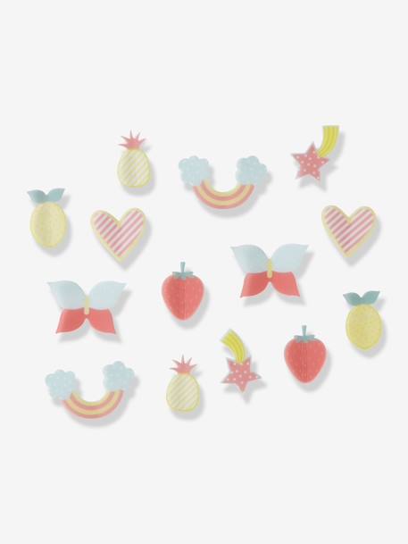 Lot de 14 décors en relief Happy Multicolore - vertbaudet enfant 