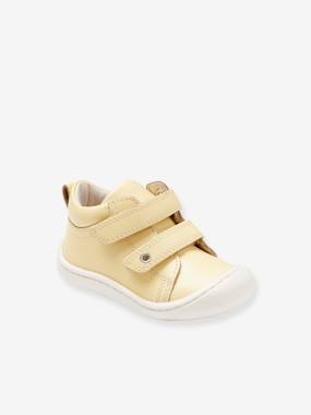 Chaussures-Bottillons scratchés cuir souple bébé premiers pas