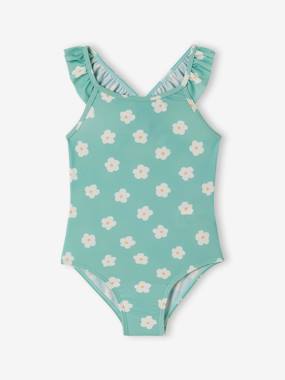 Girls-Swimwear-Floral Print Swimsuit for Girls