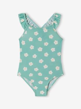 Fille-Maillot de bain-Maillot une pièce-Maillot de bain 1 pièce imprimé fleurs fille