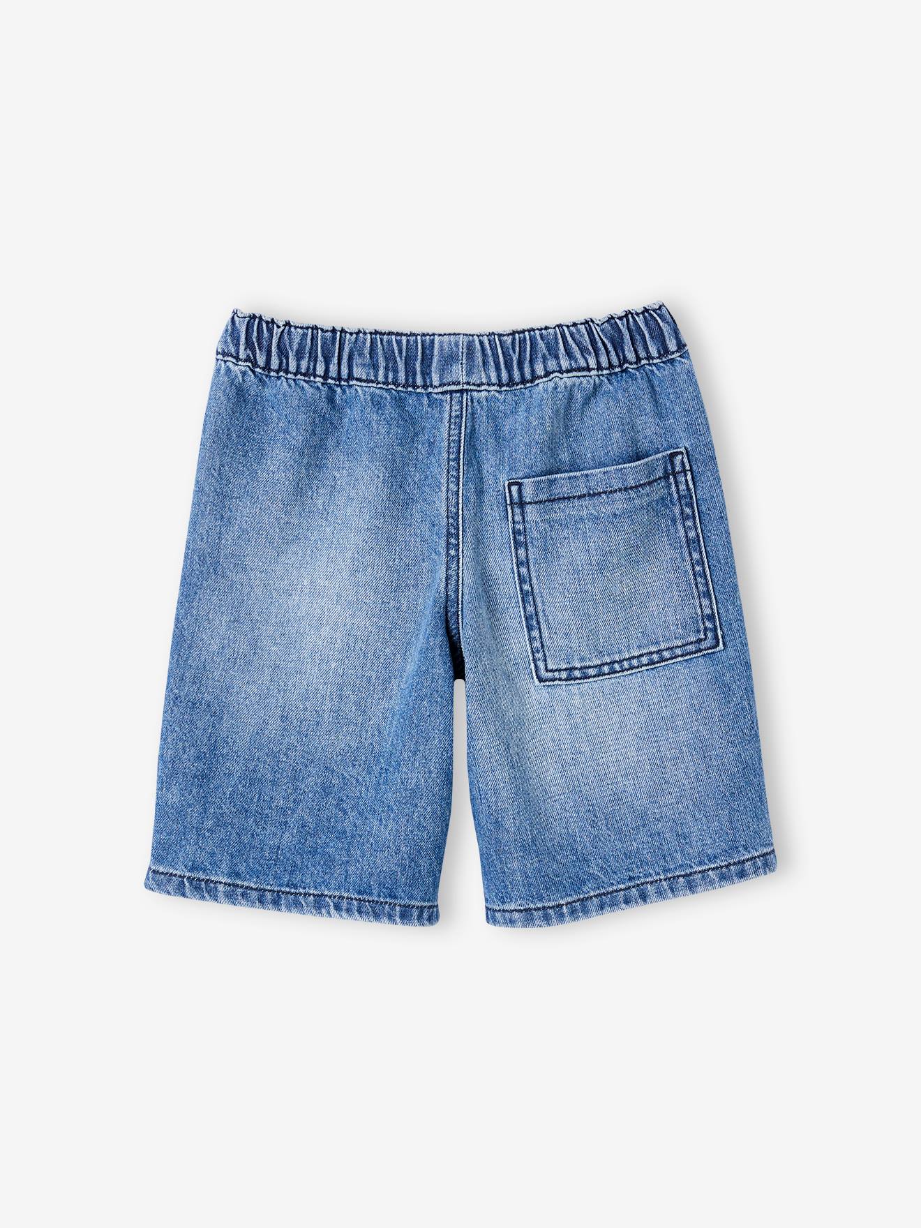Short Baggy Jean Garçon - Bermuda Décontracté, Taille élastique, Pour Sport Et Plage - 2