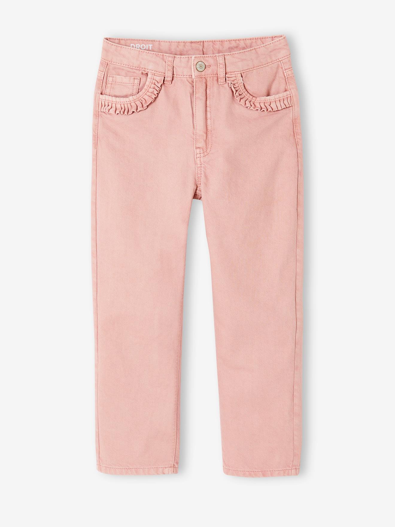Jean Slim Fille Morphologik Tour De Hanches Large - Denim Stretch Coton - Taille Ajustable Intérieure - Vertbaudet