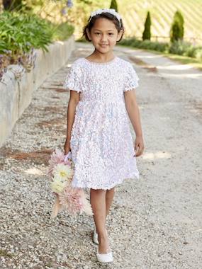 Girls-Occasion Wear Dress with Sequins for Girls