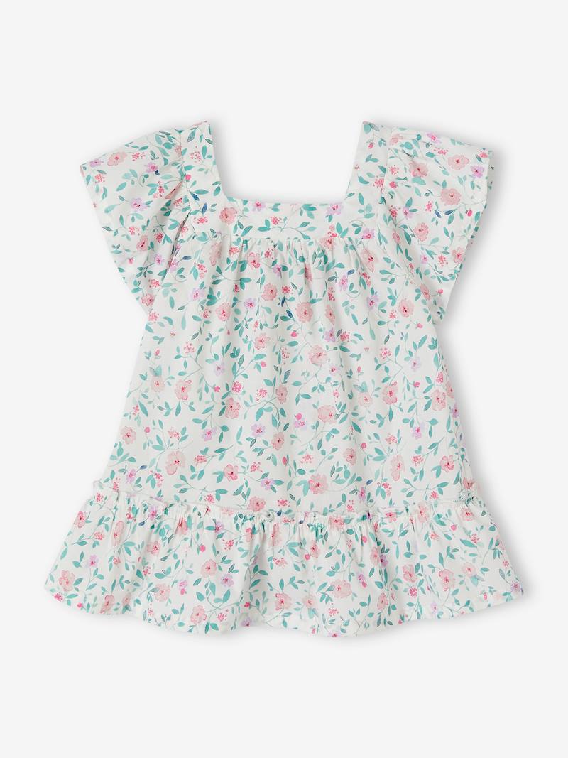 Baby Girl Butterfly Sleeve Floral Top and Pants Suit