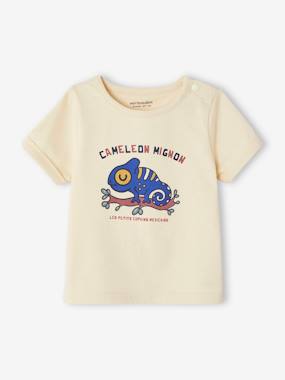 Baby-T-shirts & Roll Neck T-Shirts-Short Sleeve Chameleon T-Shirt for Babies