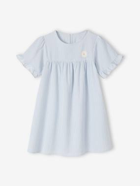 Fille-Pyjama, surpyjama-Chemise de nuit en popeline légère rayée