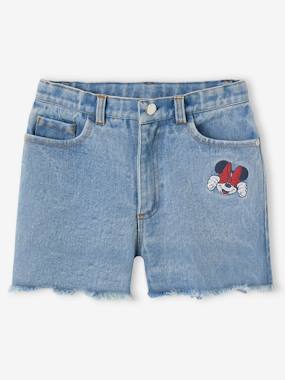 -Minnie Mouse Shorts in Embroidered Denim for Girls, by Disney®