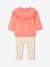 Ruffled Sweatshirt + Leggings Combo for Babies caramel+fuchsia - vertbaudet enfant 