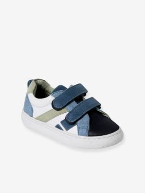 Chaussures-Chaussures garçon 23-38-Baskets, tennis-Baskets enfant cuir scratchs