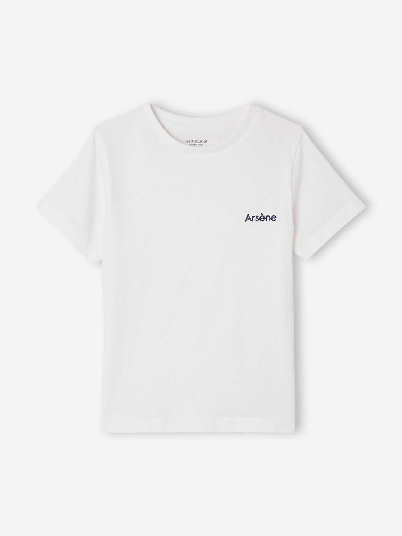 T shirt uni Basics gar on manches courtes blanc Gar on