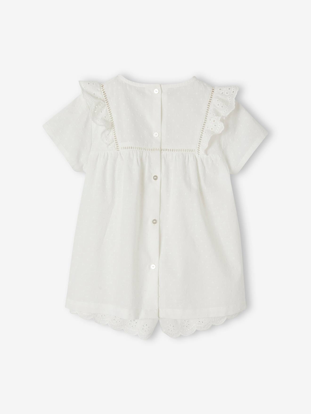 Short en jersey uni blanc fille | Okaïdi & Obaïbi