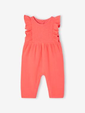 Baby-Dungarees & All-in-ones-Cotton Gauze Jumpsuit for Babies