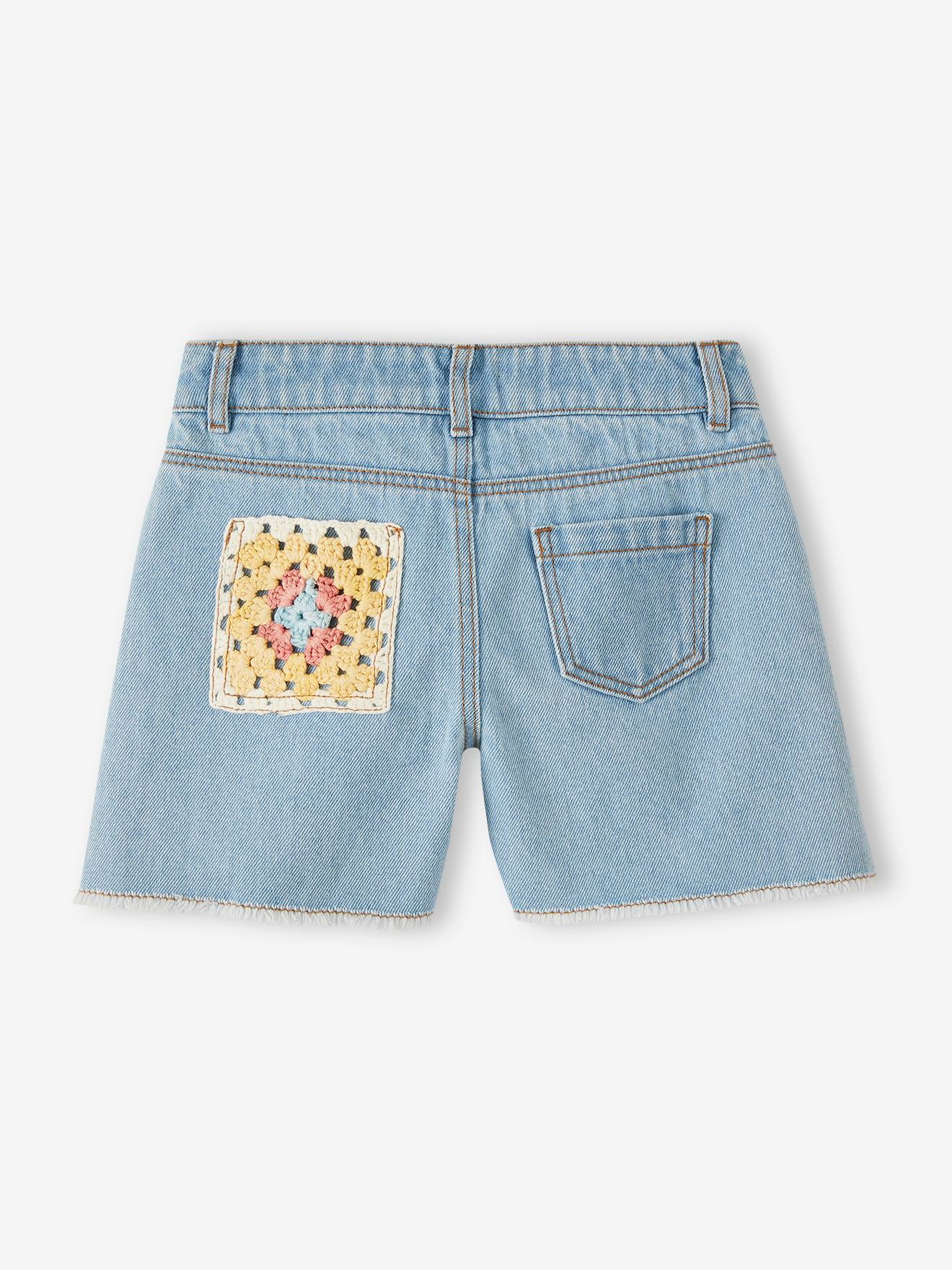 ★CHLOE★ ショートパンツ Patchwork denim bermuda shorts Blue Bermuda Patchwork Denim Shorts by Chloé on Sale