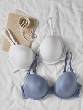 Maternity-Lingerie-Pack of 2 Maternity & Nursing Special Sateen Bras by ENVIE DE FRAISE
