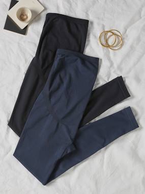 Vêtements de grossesse-Legging, collant-Pack de 2 leggings grossesse Seamless