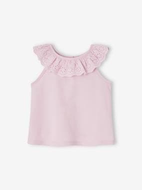 T-shirt sans manches à volant en broderie anglaise bébé  - vertbaudet enfant