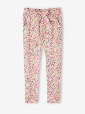 Fille-Pantalon-Pantalon fluide imprimé fleurs fille