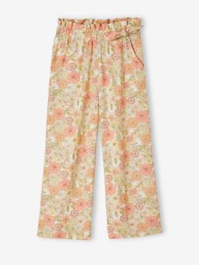 -Floral Print Trousers