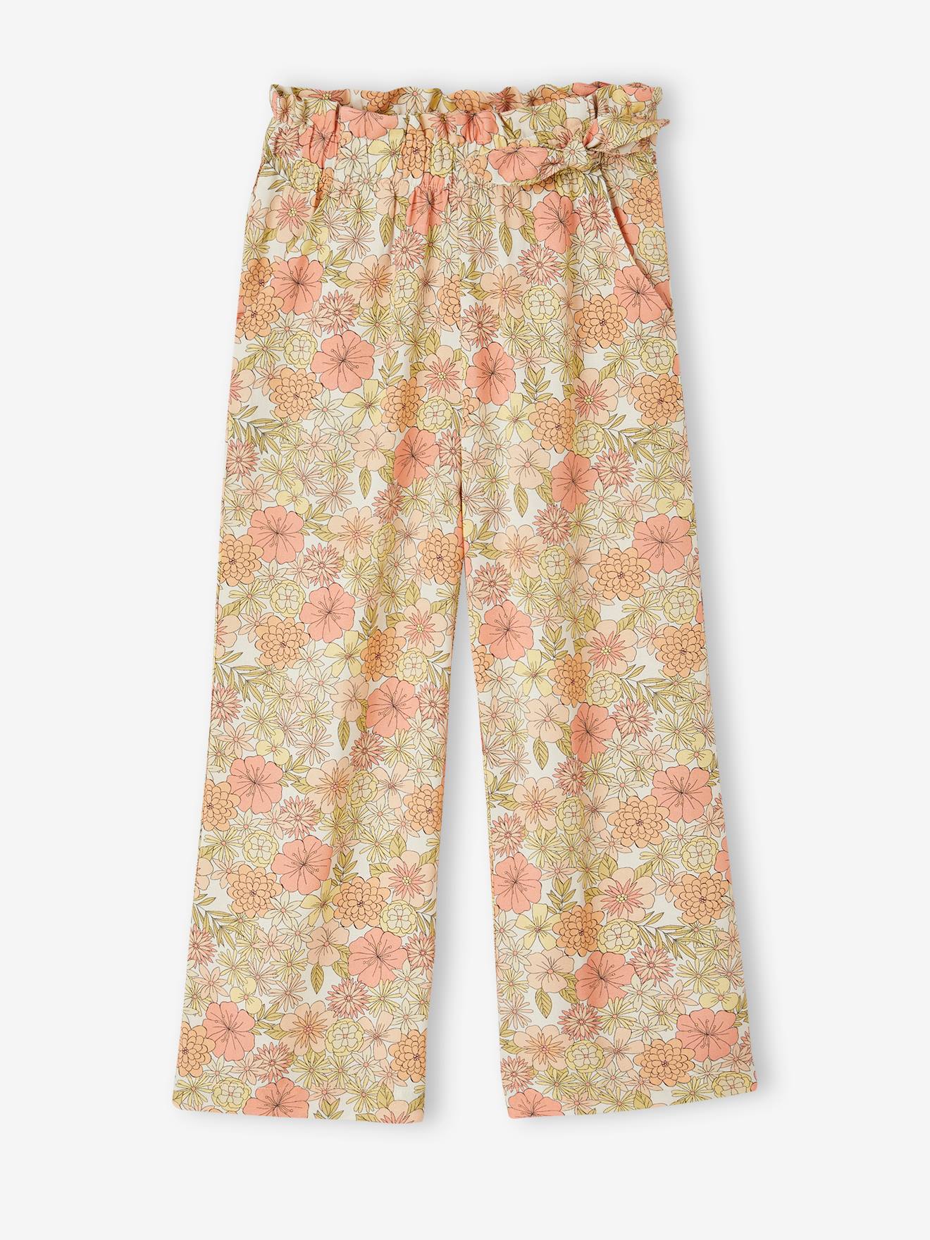 Shops pantalon large a fleur