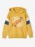 Hoodie with Graphic Motif & Colourblock Sleeves for Boys mauve+ochre - vertbaudet enfant 