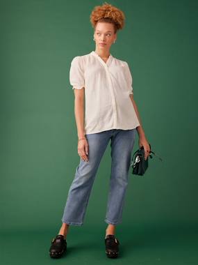 Maternity-Blouses, Shirts & Tunics-Cotton Gauze Blouse for Maternity by ENVIE DE FRAISE