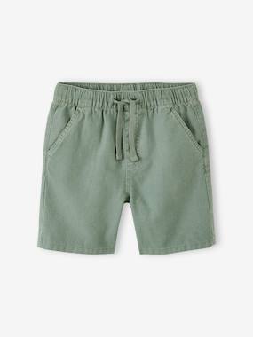 Boys-Cotton/Linen Bermuda Shorts for Boys