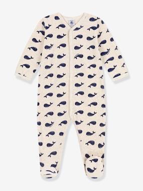 Bébé-Pyjama bébé baleines marines en velours PETIT BATEAU