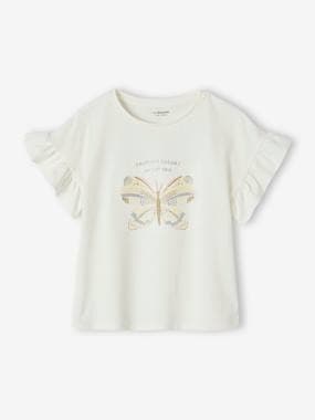 Girls-Tops-T-Shirt with Sequinned Motif for Girls