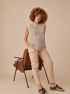 Paperbag-Style Trousers in Cotton Gauze for Maternity, by ENVIE DE FRAISE  - vertbaudet enfant
