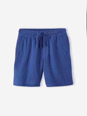 -Cotton Gauze Shorts for Boys