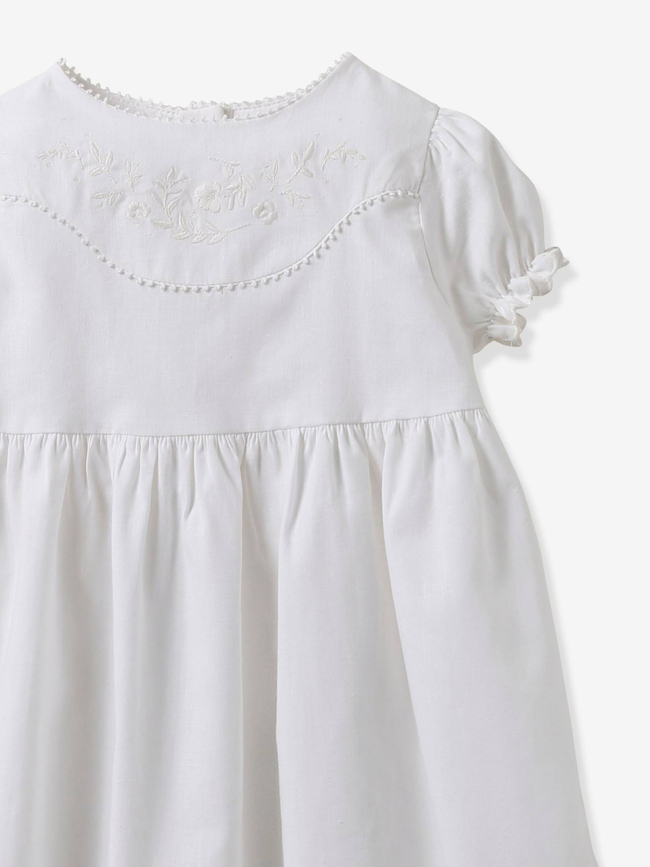 Robe brodee bebe collection fetes et mariages CYRILLUS blanc Bebe