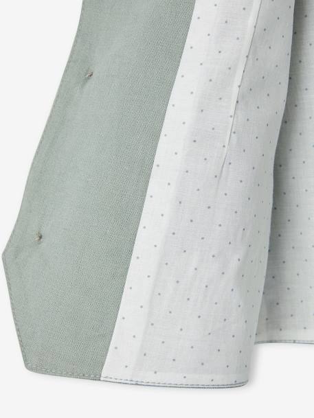 Veste garçon cérémonie sans manches en coton/ lin beige+beige clair+bleu+marine foncé+vert sauge - vertbaudet enfant 
