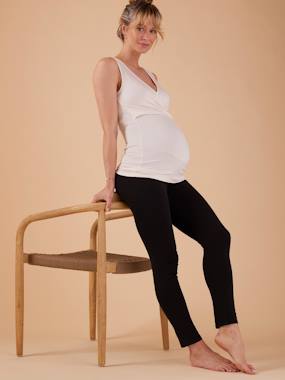 Vêtements de grossesse-Legging, collant-Legging long grossesse en coton bio