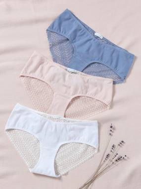 Vêtements de grossesse-Lingerie-Lot de 3 shorties de grossesse coton biologique