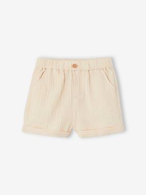 Baby-Shorts-Shorts in Cotton Gauze for Babies