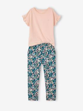 Fille-Pantalon-Ensemble tee-shirt + pantalon fille