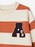 Sweatshirt with Wide Stripes & Bouclé Badge for Boys apricot+emerald green+night blue - vertbaudet enfant 