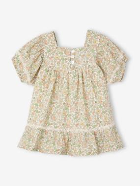 Baby-Floral Dress with Lace Details for Babies