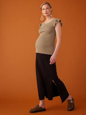 -Long Skirt in Jersey Knit for Maternity, ENVIE DE FRAISE