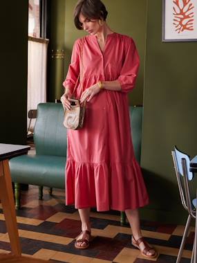 Long Bohemian-Style Dress with Buttons, for Maternity, by ENVIE DE FRAISE  - vertbaudet enfant