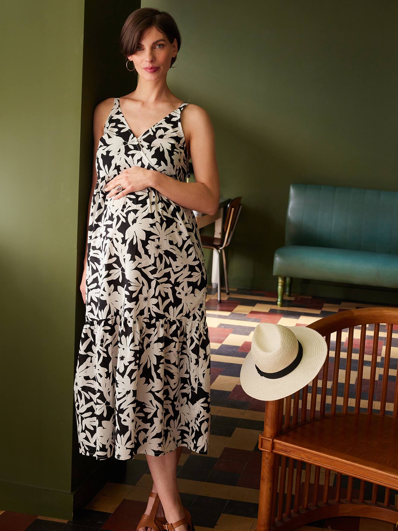 black and white maternity dresses BUMPSUIT