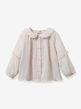 Baby-Blouses & Shirts-Blouse in Organic Cotton for Babies, by CYRILLUS