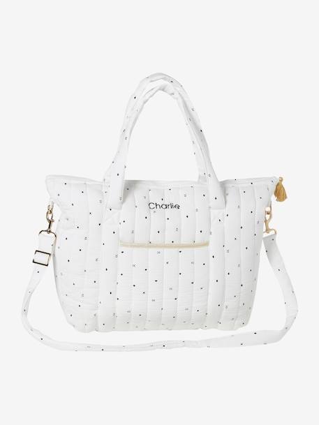 Sac à langer en gaze de coton Plume beige imprimé+blanc imprimé+bleu imprimé+écru+folk+IVOIRE IMPRIME+ivoire végétal - vertbaudet enfant 