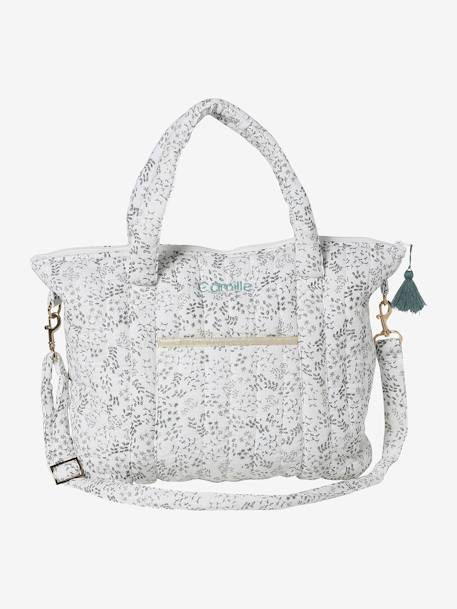 Sac à langer en gaze de coton Plume beige imprimé+blanc imprimé+bleu imprimé+écru+folk+IVOIRE IMPRIME+ivoire végétal - vertbaudet enfant 