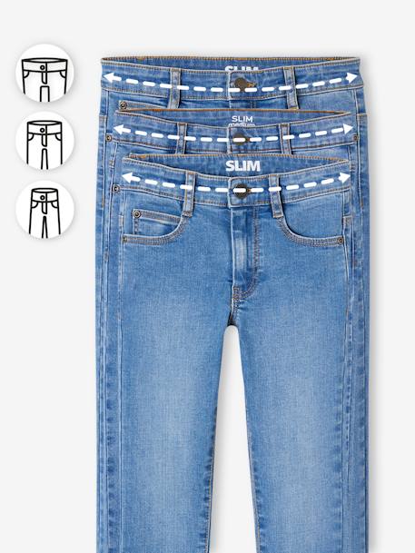 Jean slim MorphologiK FIN 'waterless' garçon DENIM BRUT+denim gris+DENIM GRIS FONCE+double stone+STONE - vertbaudet enfant 