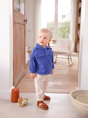 -Ensemble bébé chemise en gaze de coton et pantalon