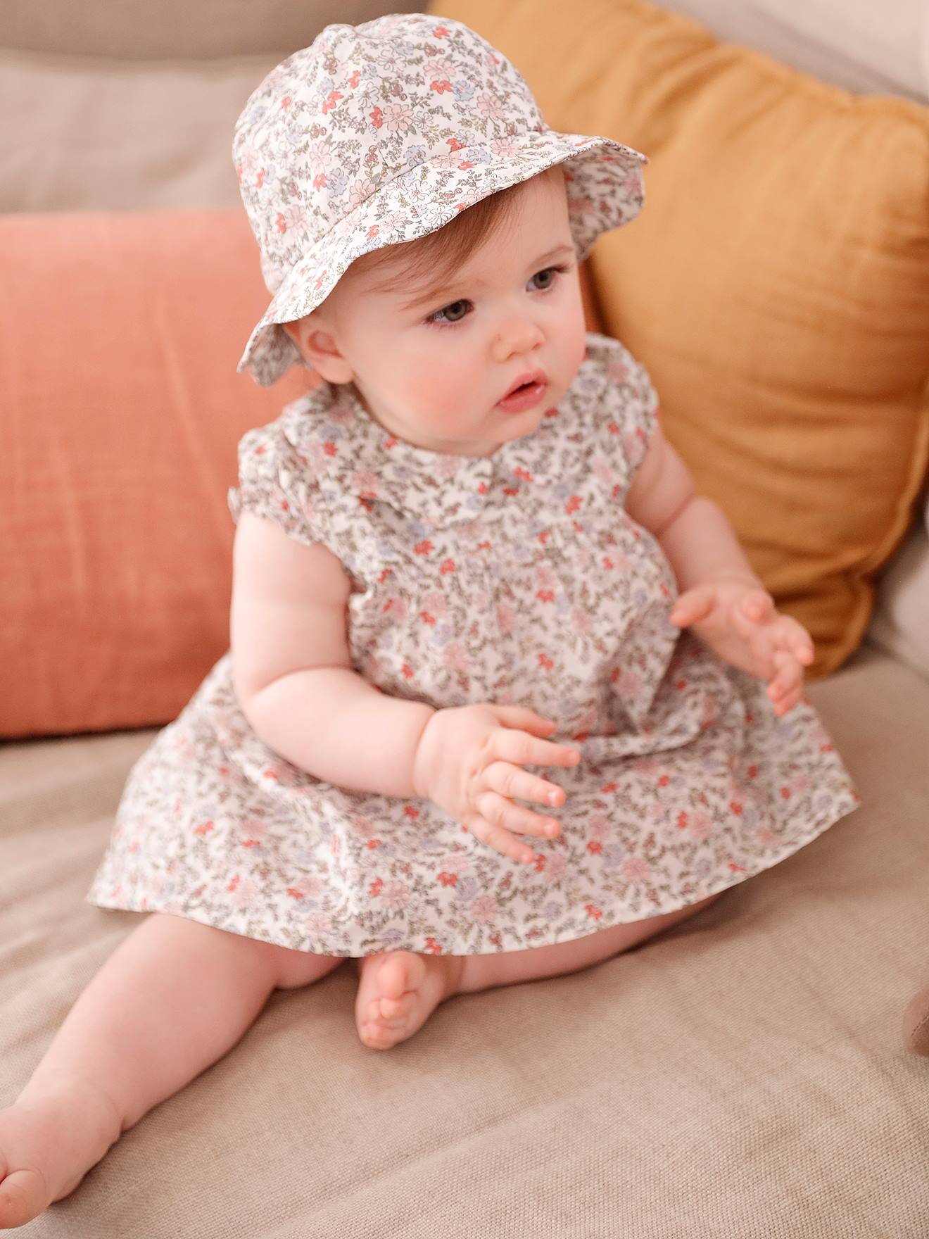 Dress Hat Combo for Newborn Babies ecru Baby