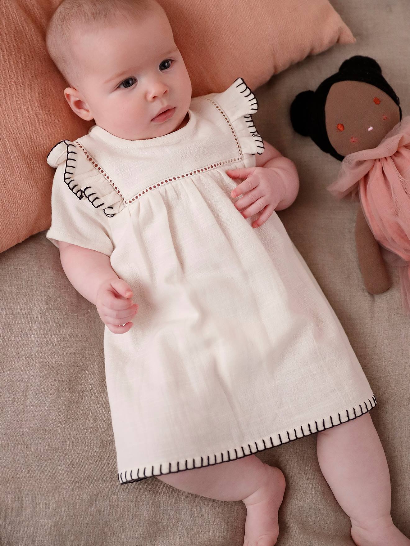 newborn cotton dress Cotton Gauze Dress for Newborn Babies