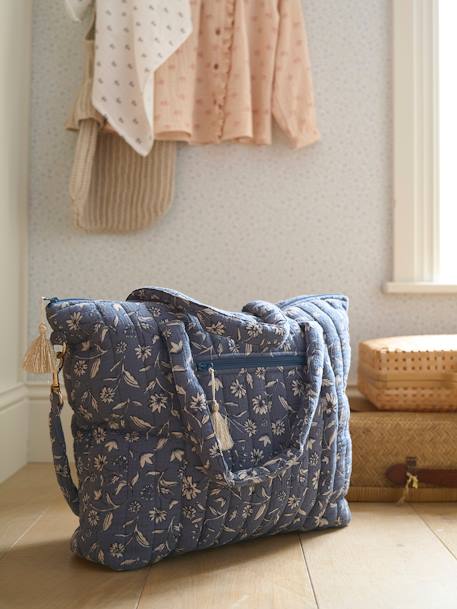 Sac à langer en gaze de coton Plume beige imprimé+blanc imprimé+bleu imprimé+écru+folk+IVOIRE IMPRIME+ivoire végétal - vertbaudet enfant 