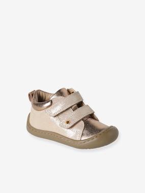 Shoes-Baby Footwear-Baby's First Steps-Pram Shoes in Soft Leather, Hook&Loop Strap, for Babies, Designed for Crawling